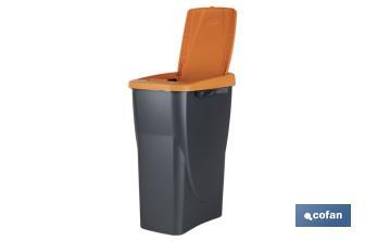 Poubelle orange pour recycler les déchets organiques | Trois dimensions et capacités différentes - Cofan