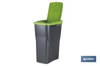 Poubelle verte pour recycler les matériaux en verre | Trois dimensions et capacités différentes - Cofan