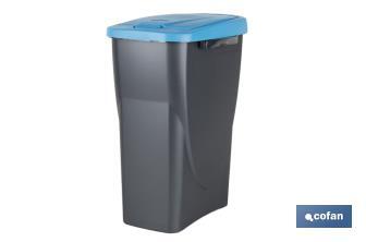 Poubelle bleue pour recycler les matériaux en papier et carton | Trois dimensions et capacités différentes - Cofan