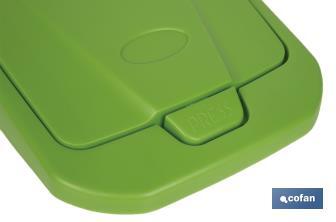 Green recycling bin | Suitable for recycling glass materials | Available in three different capacities and sizes - Cofan