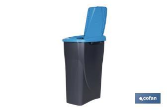 Poubelle bleue pour recycler les matériaux en papier et carton | Trois dimensions et capacités différentes - Cofan