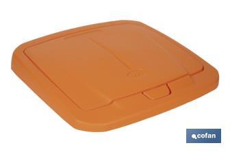 Orange recycling bin | Suitable for recycling organic waste | Available in three different capacities and sizes - Cofan