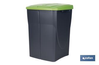 Poubelle verte pour recycler les matériaux en verre | Trois dimensions et capacités différentes - Cofan