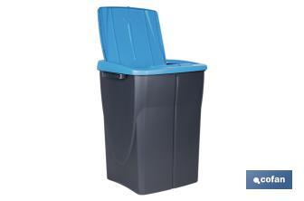 Poubelle bleue pour recycler les matériaux en papier et carton | Trois dimensions et capacités différentes - Cofan