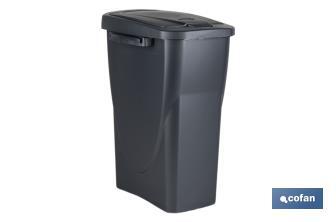 Grey recycling bin | Suitable for recycling organic waste | Available in three different capacities and sizes - Cofan