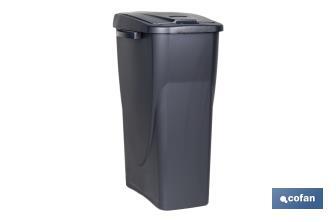 Grey recycling bin | Suitable for recycling organic waste | Available in three different capacities and sizes - Cofan