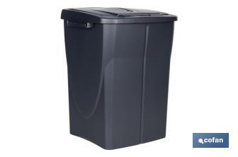 Grey recycling bin | Suitable for recycling organic waste | Available in three different capacities and sizes - Cofan