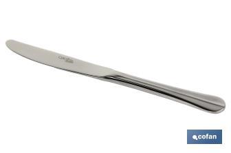 Couteau de table | Modèle Bolonia | Fabriqué en acier inox. 18/10 | Emballage en blister ou en pack - Cofan