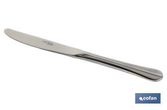 Faca de mesa | Modelo Bolonia I Fabricado em Aço inox 18/10 I Embalagem blíster ou pack - Cofan