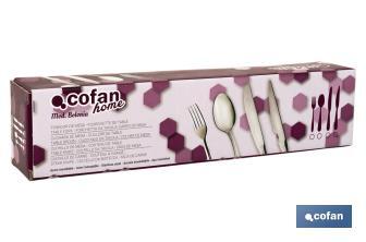 Table fork | Bolonia Model | 18/00 Stainless steel | Available in pack or blister pack - Cofan