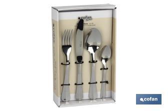 Stainless-steel cutlery set | Bolonia Model | Set of 24 pcs. | C-18/00 | High-quality & Design box included - Cofan