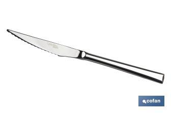 Couteau à viande | Modèle Bari | Fabriqué en acier inox. 18/10 | Blister ou pack - Cofan