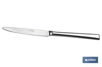 Couteau de table | Modèle Bari | Fabriqué en acier inox. 18/10 | Blister ou pack - Cofan