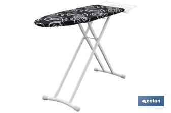 Table à Repasser Tivoli | Dimensions : 125 x 41 cm | Couleur : Noire - Cofan