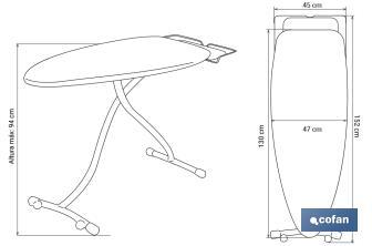 Table à repasser "Vittoria"  (Mod 1) - Cofan