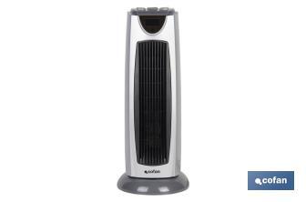 Electric Fan Heater, Varsovia Model | Two Heat Settings: 1,000-2,000W | Adjustable Thermostat - Cofan