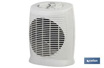 Electric Fan Heater, Estonia Model | Two Heat Settings: 1,000-2,000W | Adjustable Thermostat - Cofan