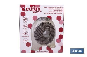 Box Fan with Timer, Cierzo Model - Cofan