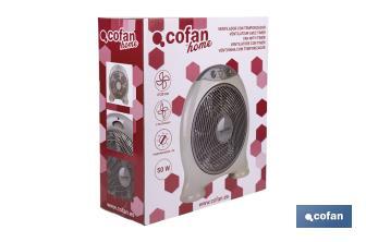 Box Fan with Timer, Cierzo Model - Cofan