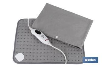 Grey electric heating pad | Available in two sizes to choose from | 6 heat settings - Cofan