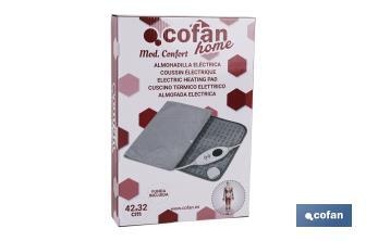 Almofada Elétrica Térmica Cinza | Dois tamanhos para escolher | Com 6 Níveis de Calor - Cofan