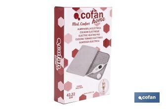 Almofada Elétrica Térmica Cinza | Dois tamanhos para escolher | Com 6 Níveis de Calor - Cofan