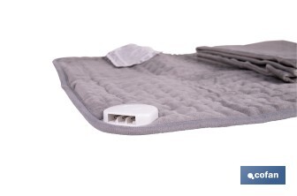 Almofada Elétrica Térmica Cinza | Dois tamanhos para escolher | Com 6 Níveis de Calor - Cofan