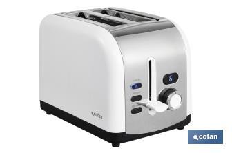 Toaster with LED display, Zorita Model - Cofan