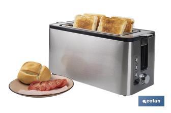 Grille-pain avec 2 larges rainures | Grille-pain Anti-empreinte | Il inclut un Écran Numérique et Minuterie - Cofan
