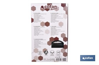 Oscillating halogen heater | Three power settings: 400W, 800W and 1,200W | Instantaneous heat diffusion | Three halogen tubes | Anti-tip safety system - Cofan