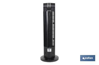 Ventilateur colonne silencieux à contrôle à distance | Couleur noire | Comprend télécommande et minuterie (8 heures) - Cofan