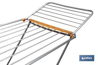 Winged Clothes Airer | With Folding Wings & Wheels | Aluminium & Polypropylene - Cofan