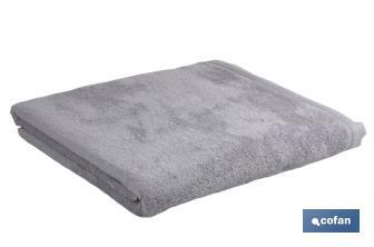 Drap de bain | Modèle Perlan | Couleur Gris Perle | 100 % coton | Grammage 580 g/m² | Dimensions 100 x 150 cm - Cofan