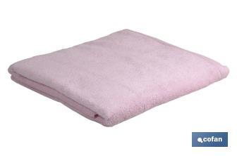 Drap de douche | Modèle Flor | Couleur Rose Clair | 100 % Coton | Grammage 580 g/m² | Dimensions 70 x 140 cm - Cofan