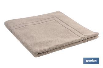 Tapis de salle de bain | Modèle Abisinia | Couleur Beige | 100 % coton | Grammage 1000 g/m² | Dimensions 60 x 60 cm - Cofan