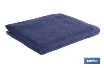 Asciugamano da doccia | Modello Marín | Blu marino | 100% cotone | Grammatura: 580 g/m² | Dimensioni: 70 x 140 cm - Cofan