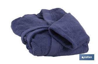 Bathrobe | Marín Model | Navy blue | 100% cotton | Weight: 500g/m² | Several sizes - Cofan