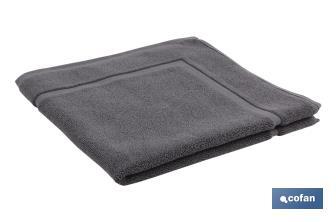 Bath mat | Piedra Model | Anthracite grey | 100% cotton | Weight: 1,000g/m2 | Size: 60 x 60cm - Cofan