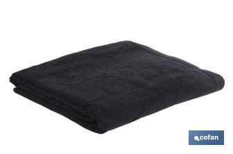 Toalla de Lavabo | Modelo Brillante | Color Negro | 100 % Algodón | Gramaje 580 g/m² | Medidas 50 x 100 cm - Cofan