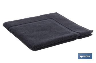 Tapis de salle de bain | Modèle Brillante | Couleur Noire | 100 % coton | Grammage 1000 g/m² | Dimensions 60 x 60 cm - Cofan