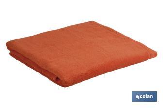 Drap de bain | Couleur Orange | Modèle Amanecer | 100 % Coton | Grammage 580 g/m² | Dimensions 100 x 150 cm - Cofan