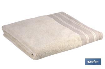 Bath sheet | Inspiración Model | Nature colour | 100% cotton | Weight: 580g/m2 | Size: 100 x 150cm - Cofan