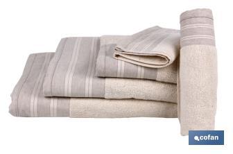 Guest towel | Inspiración Model | Nature colour | 100% cotton | Weight: 600g/m2 | Size: 30 x 50cm - Cofan