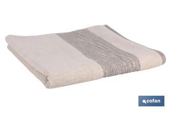 Asciugamano da bagno | Modello Alma | Color carne | 100% cotone | Grammatura: 600 g/m² | Dimensioni: 100 x 150 cm - Cofan
