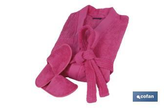 Bathrobe | Primavera Model | Fuchsia | 100% cotton | Weight: 500g/m² | Several sizes - Cofan