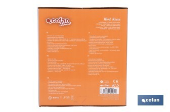 Friteuse Électrique | Modèle Riaza | Fabriqué en Acier Inoxydable Brossé | 2000 W | Capacité 3 L - Cofan