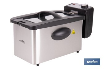 Friteuse Électrique | Modèle Riaza | Fabriqué en Acier Inoxydable Brossé | 2000 W | Capacité 3 L - Cofan