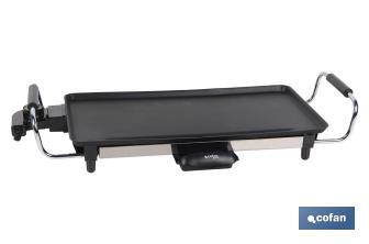 Electric grill pan | Baikal Model | Non-stick aluminium plate | Power: 2,000W | Size: 45 x 25 x 7cm - Cofan