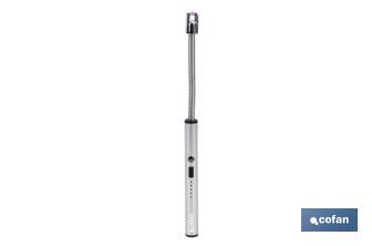 Cofan Allumeur électrique | Briquet USB rechargeable | Briquet plasma à arc électrique | Col flexible | Indicateur de batterie | Dimensions : 26 x 1,5 cm - Cofan
