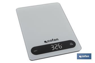 Balance de cuisine numérique disponible en 3 couleurs | Écran LED | 4 capteurs de haute précision - Cofan